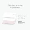 Rael Reusable Panty Liners Menstrual, Organic Cotton Cover, Period Essential, Cloth Pantyliner for Women, Washable, Soft and Thin, Leak-Free, Washing Machine Safe (3 Count, Brown) view 3