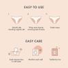 Rael Reusable Panty Liners Menstrual, Organic Cotton Cover, Period Essential, Cloth Pantyliner for Women, Washable, Soft and Thin, Leak-Free, Washing Machine Safe (3 Count, Brown) view 4