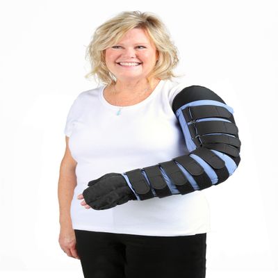 30-40 mmHg Medafit Firm Arm Sleeve W/Straps and Medahand; Med Long; Left; Black SIGVARIS