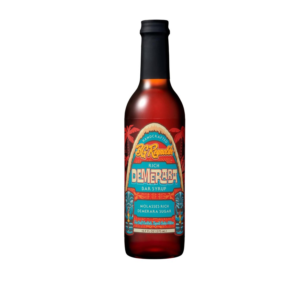 BG Reynolds Natural Tiki Cocktail Cane Syrup, Rich Demerara, 12.7 Fl Oz