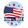 1/4 Sheet - Home of the Brave 4th of July - Edible Cake/Cupcake Party Topper - D22231 view 1