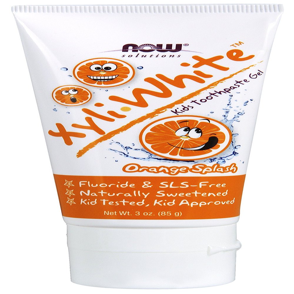 NOW Solutions XyliWhite Orange Splash Toothpaste Gel for Kids, 3-Ounce