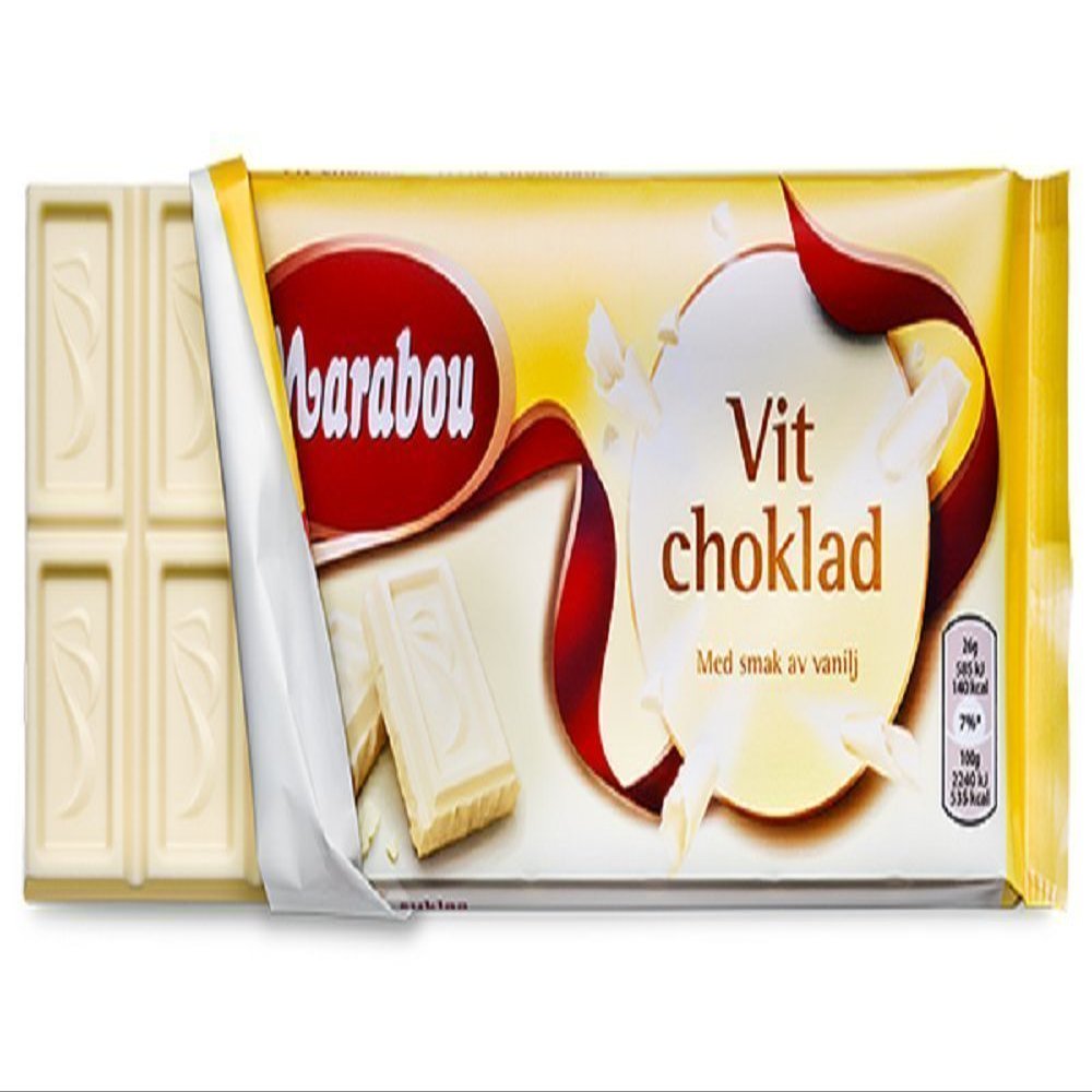 10 Bars x 185g of Marabou Vit Choklad - Original - Swedish - White Chocolate