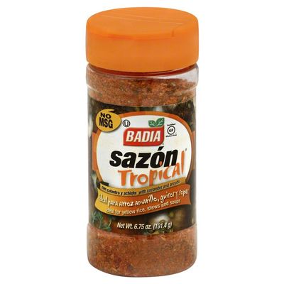 Badia Sazon Tropical Seasoning with Coriander and Annatto 6.75 oz(Pack of 3)