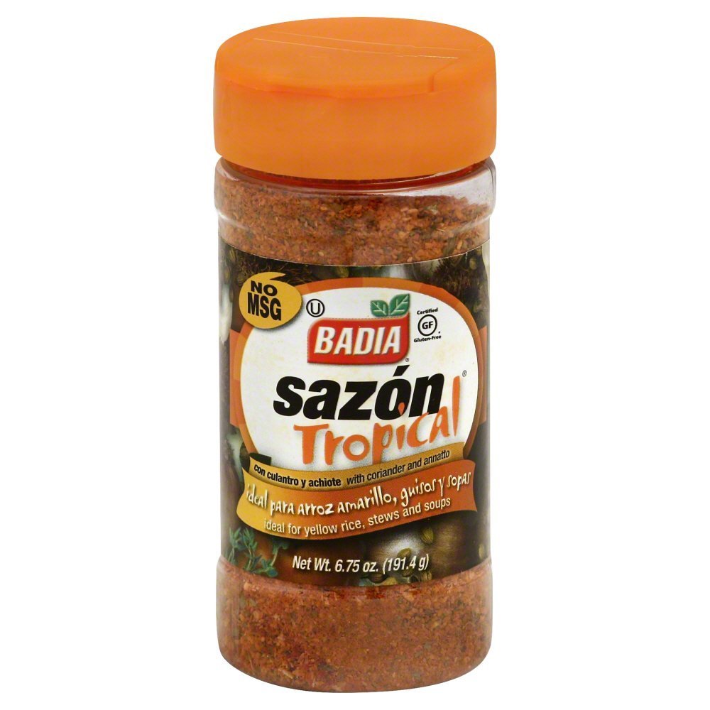 Badia Sazon Tropical Seasoning with Coriander and Annatto 6.75 oz(Pack of 3)