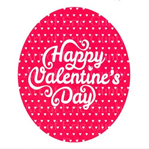 1/4 Sheet - Happy Valentine's Day - Edible Cake/Cupcake Party Topper - D22333