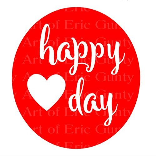 1/4 Sheet - Happy Valentine's Day - Edible Cake/Cupcake Party Topper - D22344