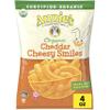 Annie's Organic Cheddar Cheesy Smiles, Baked Corn Puffs, Gluten Free, 4 oz view 1