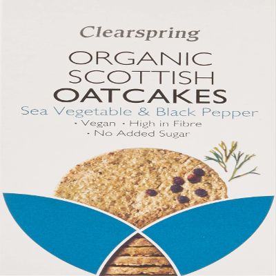 CLEARSPRING Organic Sea Veg Black Pepper Oatcakes, 200 GR