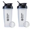 BlenderBottle Classic Shaker Bottle Perfect for Protein Shakes and Pre Workout, 28oz,Clear/Black (Pack of 2) view 1