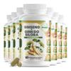 GreeNatr Ginko Biloba & Panax Ginseng Supplement - Red Ginseng Brain Supplement for Memory and Focus - Ginkgo Biloba Supplements for Good Vision, Immune System and Improved Blood Flow - 12 Bottles view 1