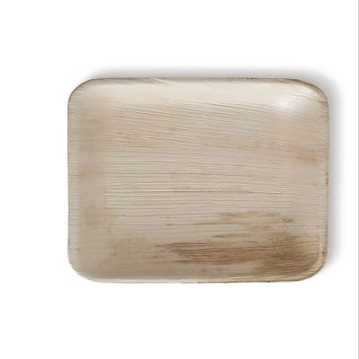 MikaPak Fallen Palm Leaf 6 Square Plate, Natural, 100/case