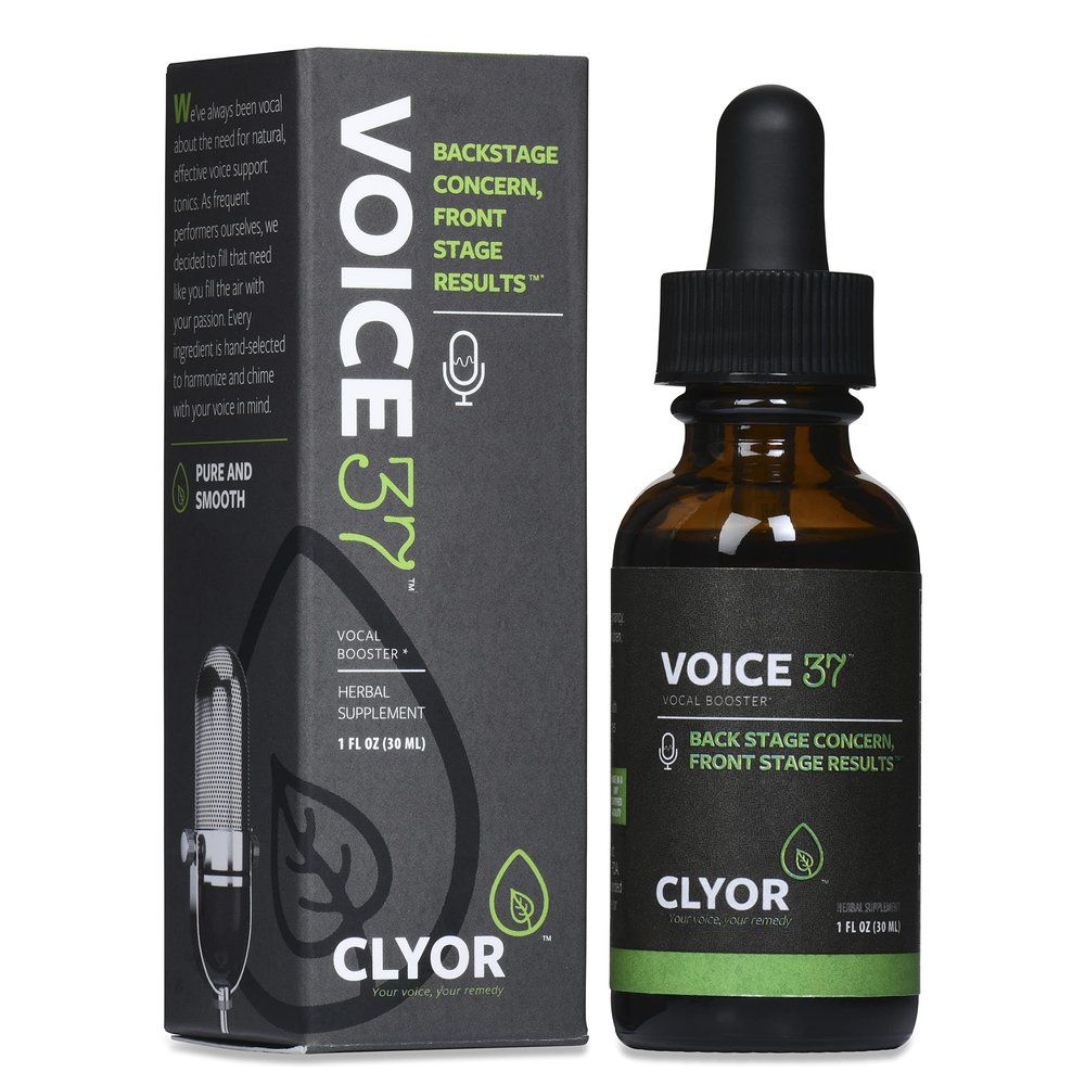 Voice37 - Singers Voice Remedy - All Natural Herbal Vocal Booster Formula to Lubricate Soothe and Relieve Hoarseness Dry Itchy Throat - Enhance Singing and Speaking - 1 oz - VOICE37 by Clyor