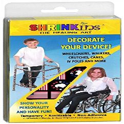 Non Sticky Medical Device Decorating Cover Kit Activity - Fun Shrink Wrap Decorations - Walkers Wheelchairs Canes Crutches IV Poles - Uses No Adhesive by Shrinkins The Healing Art -Teen & Child