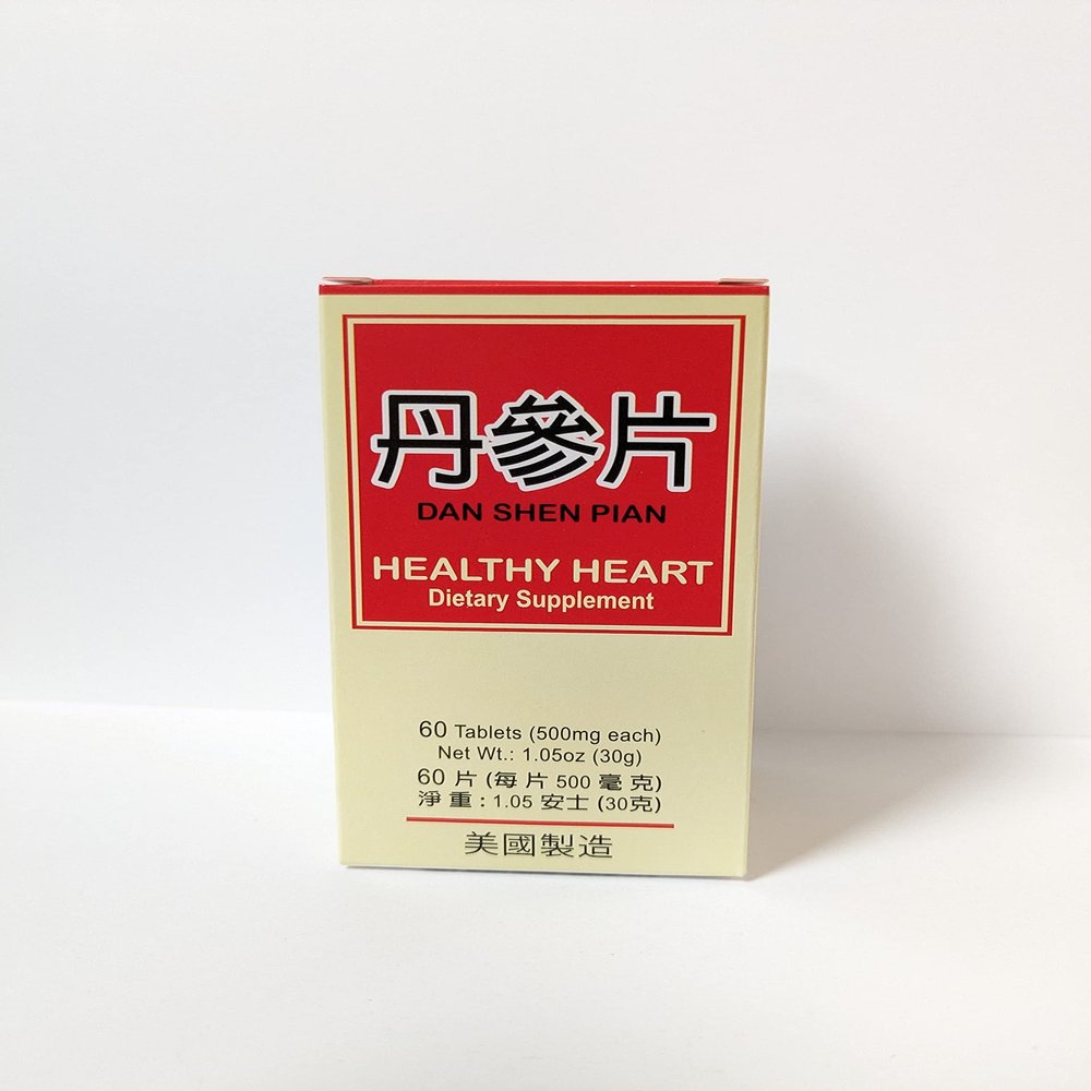 Lao Wei Healthy Heart - Dan Shen Pian Herbal Supplement 60 Tablets 500mg/each Made in USA