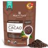 Navitas Organics Cacao Nibs  Unsweetened Dark Chocolate Crunch  Antioxidants, Minerals, Fiber  For Trail Mix, Baking & More  USDA Organic, Fairtrade, Non GMO, Gluten Free, Non-alkalized (16oz. Bag 151 Servings) view 1
