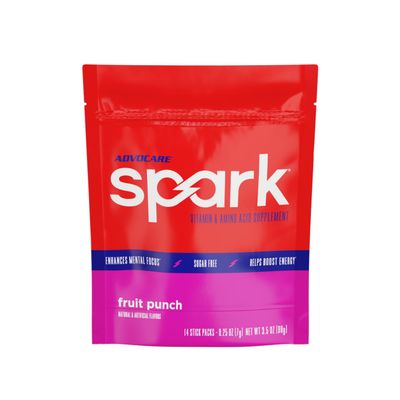 AdvoCare Spark - Energy Drink Mix - Vitamin & Amino Acid Supplement - Supports Energy & Focus - Portable Immune Support - Sugar-Free - Fruit Punch, 14 Stick Packs (3.5 oz)