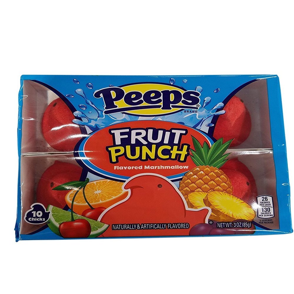 Peeps Fruit Punch Flavored Marshmallow, 10 Chicks, 3oz