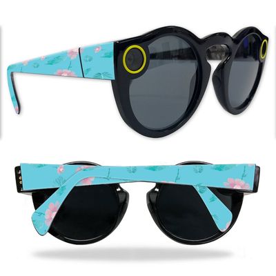 MightySkins Skin Compatible with Snapchat Snapchat Spectacles - Water Flowers | Protective, Durable, and Unique Vinyl Decal wrap Cover | Easy to Apply, Remove, and Change Styles | Made in The USA