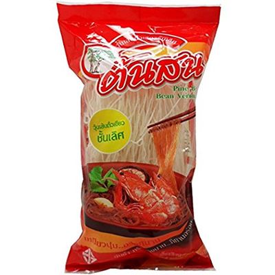 Glass Noodle Bean Vermicelli with Mung Bean 100% Wt 40g (1.41 Oz) X 3 Bags by Triple W Shop
