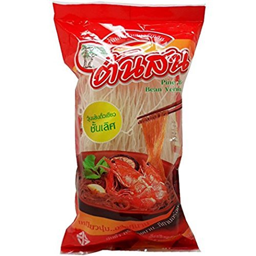 Glass Noodle Bean Vermicelli with Mung Bean 100% Wt 40g (1.41 Oz) X 3 Bags by Triple W Shop