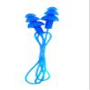 FZBNSRKO 20 Pcs (10 Pairs) Silicone Swim Earplugs Gel Soft Flanged Aqua Block Earplug Corded String Ear Plugs for Swimming,Blue view 2