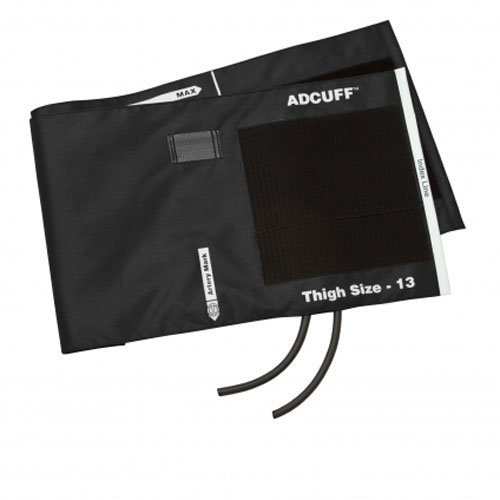 ADC 845-13TBK-2 Blood Pressure Cuff with 2 Tubes, Black BK, Thigh, with 2 Tube