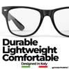 grinderPUNCH 2 Pack High Magnification Reading Glasses Strong Power Readers - 4.00-6.00 Black/+5.50 view 3
