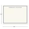 14 & Orange Ecru and Marine Personalized Flat Note Cards  4 inches x 5 inches, Elegant Heavyweight Stock, Matching Envelopes, (Set of 10) view 2