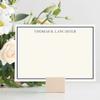 14 & Orange Ecru and Marine Personalized Flat Note Cards  4 inches x 5 inches, Elegant Heavyweight Stock, Matching Envelopes, (Set of 10) view 4