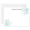 14 & Orange Ecru Modern Type Personalized Flat Note Cards  4 inches x 5 inches, Elegant Heavyweight Stock, Matching Envelopes, (Set of 10) view 1