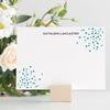 14 & Orange Ecru Modern Type Personalized Flat Note Cards  4 inches x 5 inches, Elegant Heavyweight Stock, Matching Envelopes, (Set of 10) view 4