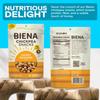 BIENA Chickpea Snacks - Crunchy Roasted Chickpeas - High Fiber Protein Snacks for Adults and Kids - 4-Pack, 5 Ounce Bags - Honey Roasted view 2