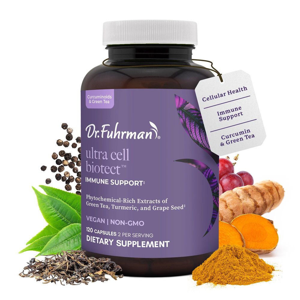 Ultra Cell Biotect- Powerful Antioxidant Support with Organic Turmeric, Black Turmeric, Green Tea, Black Pepper, and European Grape Seed for Optimal Health - 120 Capsules, Physician Recommended