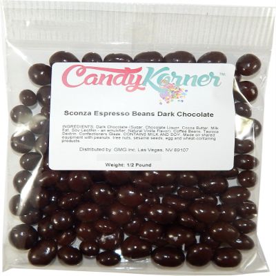 Espresso Beans - Dark Chocolate Covered Espresso Beans 1/2 Pound (8 OZ)