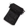 Tvoip 100PCS Drawstring Organza Jewelry Favor Pouches Wedding Party Festival Gift Bags Candy Bags (Black)