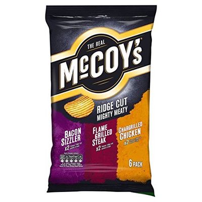 McCoy's Ridge Cut Meaty Chips 27g x 6 per pack