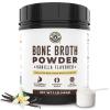16oz Vanilla Bone Broth Protein Powder From Grass Fed Beef - Non-GMO Ingredients, Gut-Friendly, Low Carb Dairy Free Protein Powder - Natural Collagen Source For Joint Support - Keto Friendly view 1