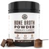 16oz Chocolate Bone Broth Protein Powder From Grass Fed Beef - Non-GMO Ingredients, Gut-Friendly, Low Carb Dairy Free Protein Powder - Natural Collagen Source For Joint Support - Keto Friendly view 1