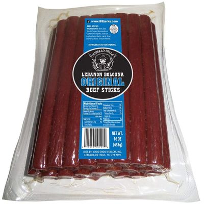 Buffalo Bills 1-lb Pack Original Lebanon Bologna Sticks (Pennsylvania Dutch mild beef sticks)