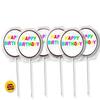 Happy Birthday Chocolate Edible Photos Mix Lollipop's 1 Dozen Pre Design Chocolate Photo, party favors , happy birthday, birthday chocolate (Dark Chocolate) view 2