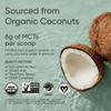 Sports Research Organic MCT Oil Powder - Keto & Vegan MCTs C8, C10 from Coconuts - Fatty Acid Brain & Body Fuel, Non-GMO & Gluten Free - Unflavored, Perfect in Coffee, Tea & Protein Shakes - 10.6 oz view 2