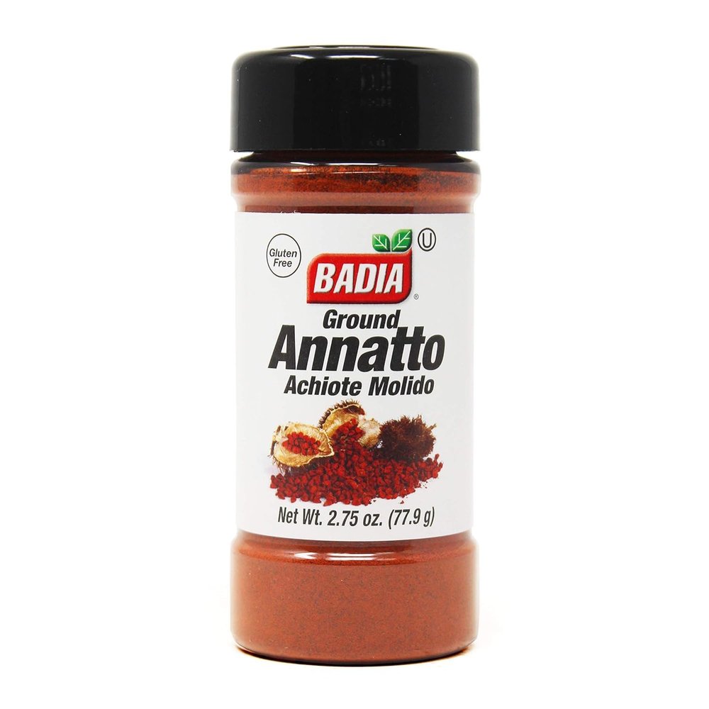 Badia Ground Annatto 2.75 oz  Achiote Powder with Mildly Earthy and Peppery Flavor  Natural Seasoning and Coloring for Latin Recipes