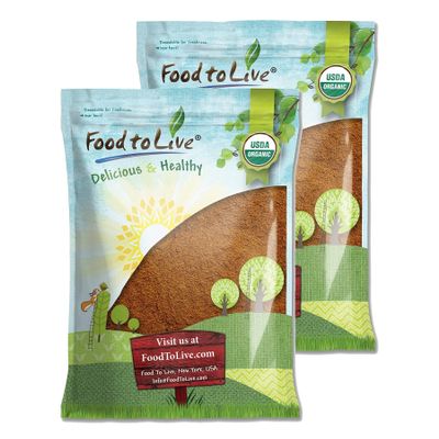 Food to Live Organic Cacao Powder, 16 Pounds Certified, Non-GMO, Kosher, Unsweetened, Sirtfood, Bulk