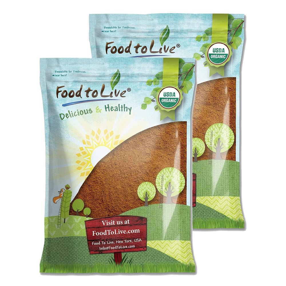 Food to Live Organic Cacao Powder, 16 Pounds Certified, Non-GMO, Kosher, Unsweetened, Sirtfood, Bulk