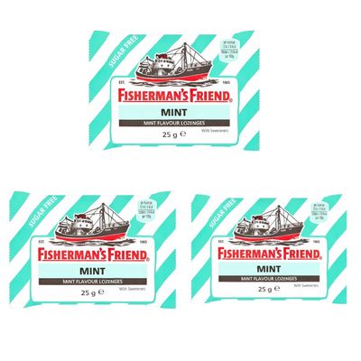 Fisherman's Friend Mint Lozenges, 25g Sachet (Pack of 3)