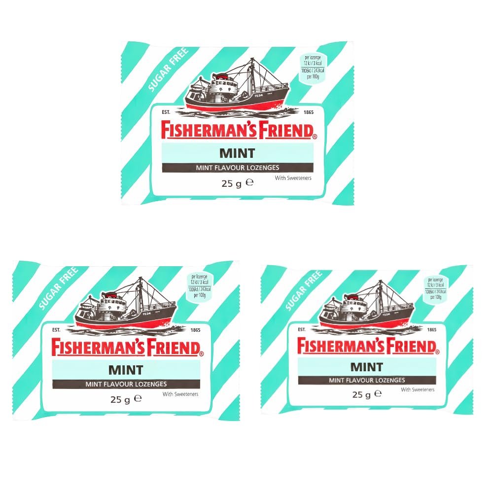 Fisherman's Friend Mint Lozenges, 25g Sachet (Pack of 3)