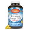 Carlson - Maximum Omega 2000, 2000 mg Omega-3s, Healthy Heart, Brain Function & Vision Support, Lemon, 90 soft gels view 1