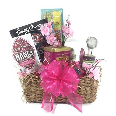 2 Sisters Gift Baskets Pretty in Pink Ladies Gift Basket