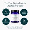 Ora Organic Vegan Protein Powder - 23g Plant Protein for Women and Men - Chocolate Flavor 20 Servings, Bloat-Free, Gluten Free, Non-GMO, No Artificial Sweeteners view 2